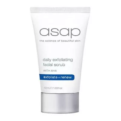 ASAP Daily Exfoliating Facial Scrub 50ml W Glycolic Acid AHAs  NonPlastic Beads • $29.90
