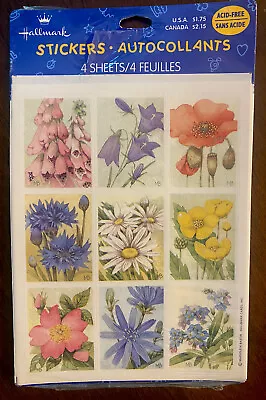 Hallmark Marjolein Bastin Nature's Sketchbook Floral Stickers Sealed 4 Sheet VTG • $11.75