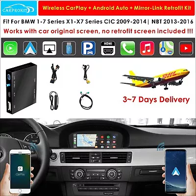 Fit For BMW 1-7 X1-X7 CIC | NBT 09-16 Wireless CarPlay Android Auto Retrofit Kit • $299.99