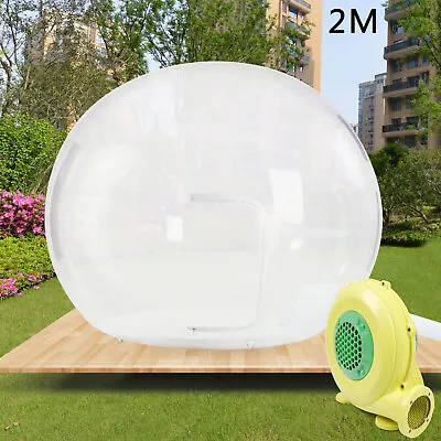 Inflatable Commercial Grade PVC Clear Eco Dome Camping Bubble Tent + Air Blower • $532.95