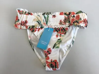 Unique21 Tropical Shirred Bikini Bottom Size 10 {R32} • £16