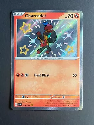 Pokémon Paldean Fates Charcadet 114/091 - Shiny Rare • $0.99
