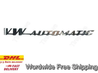 $45.95 • Buy Decklid Script Emblem Vw Automatic Stainless Steel Fits Vw Bug Bus