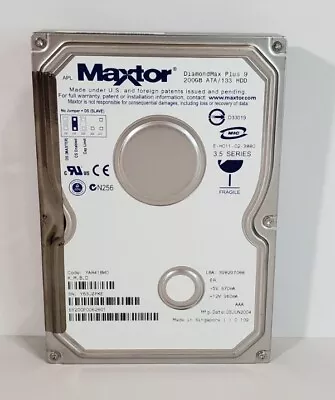 Maxtor DiamondMax Plus 9 200 GB IDE Hard Drive 6Y200P0062801 TESTED/CLEANED • $58.95