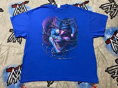 ICP Psychopathic Records Hatchetman Barbed Wire Men's 2XL T-Shirt Jester Clown • $29.99