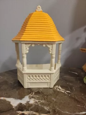 Vintage 1989 Burwood Gazebo Wall Pocket Hanging Decor Orange Roof 2973 • $10