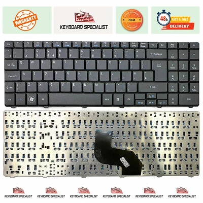 £12.95 • Buy OEM New Acer Emachines E525 E625 E627 E725 UK Keyboard Black