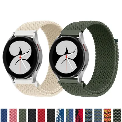 Braided  Nylon Solo Loop Strap For Samsung Galaxy Watch 5/pro/4/6/Classic/ Band • $18.14
