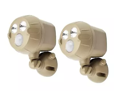 New Mr. Beams NetBright Motion Activated Spotlights 2-PK MBN391 Taupe • $29.99