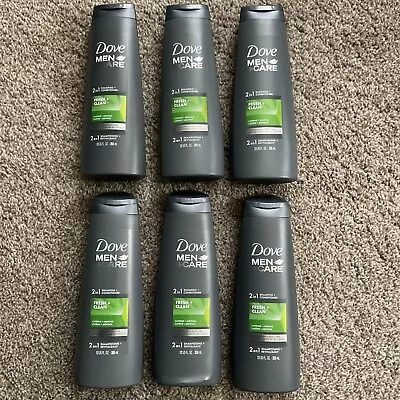 6 Dove MEN + Care 2-in-1 Shampoo & Conditioner Fresh & Clean Invigorating • $14