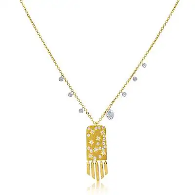 14kt Diamond Starburst And Fringe Necklace18 Inches Meira T • $1595
