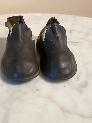 Antique Black Slip On Toddler Shoes Rain Boots Keystone Rubber Company 1920s • $17.09