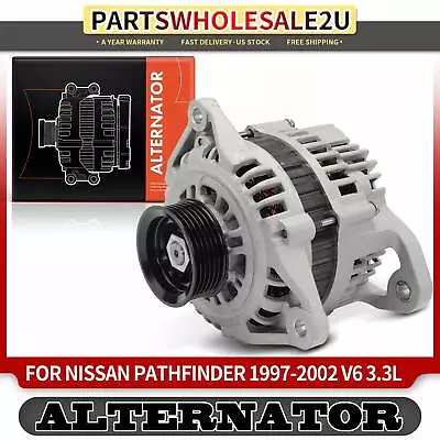 Alternator For Nissan Pathfinder 1997-2002 V6 3.3L 90 Amp 12 Volt CW 6-Groove • $117.99