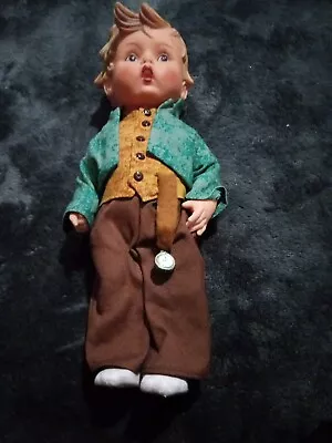 Vintage MJ Hummel Goebel Vinyl Doll West Germany Boy W/clothing & Pocket Watch • $8.99