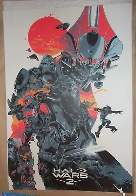 Halo Wars 2  Art Print Poster Mondo BNG Limited Rare  Brutes  By Gabz • $115