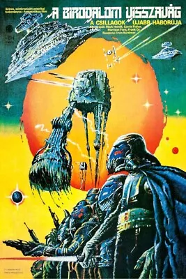 1980 THE EMPIRE STRIKES BACK VINTAGE MOVIE POSTER PRINT HUNGARY 24x16 9 MIL • $25.95