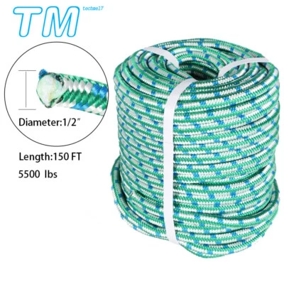 $44.70 • Buy 1/2  X 150' Arborist Tree Climbing Rope 16 Strand Braided Nylon Core Polyester