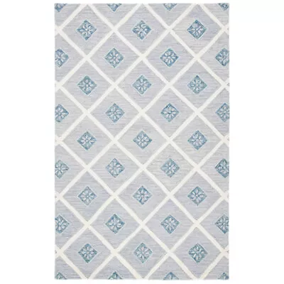 SAFAVIEH Metro MET705L Handmade Blue / Ivory Rug • $72.99