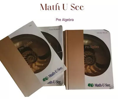 Math U See Book Set PreAlgebra Test Book Workbook And Instruction Manual • $99
