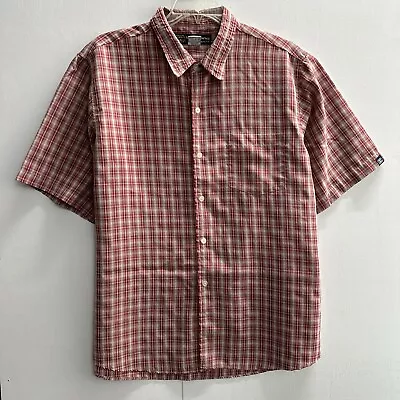 Billabong Shirt Mens XL Plaid Red Short Sleeve Buton Up Vintage • $11.99