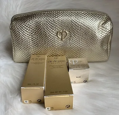 3 Pcs Lot Cle De Peau Beaute Skincare Discovery Gift Set In Gold Beauty Case • $29.99