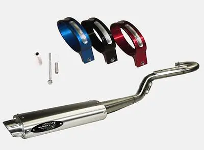 Barker Full Single Inframe Exhaust Aluminum With Blue Clamp Ltz400 Ltz 400 Z400 • $629