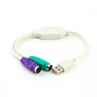 $3.66 • Buy New USB Type A Male To PS2 PS/2 Female Cable Adapter Converter Keyboard/Mouse