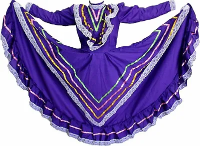 5 De Mayo Authentic Mexico Jalisco Dance Dress Folkloric Rodeo Adult All Colors • $109.95