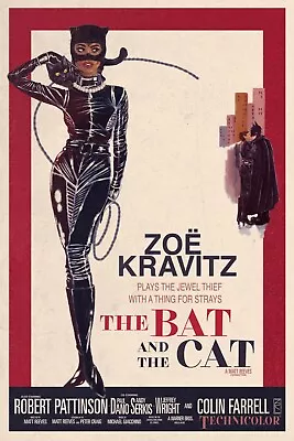 The Bat And The Cat 12x18 Giclée Art Print Catwoman Batman • $30