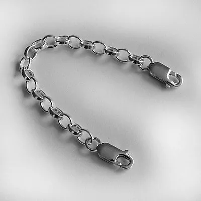 HEAVY 925 Sterling Silver Necklace Necklet Extender Safety Chain 2 Lobster Clasp • £25.99