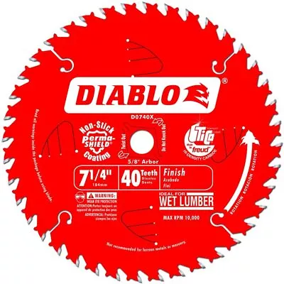 Diablo Genuine 7-1/4x40T Finishing Saw Blade D0740X • $24.99