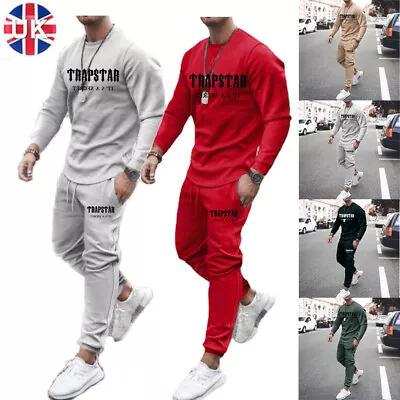 2Pcs Set Mens Casual Sweat Pants Tops Gym Sports Wear Hoodie Tracksuit Joggers • £27.59