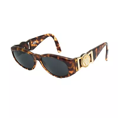 GIANNI VERSACE MOD 424 Tortoise Gold Sunglasses Vintage 90s • $230