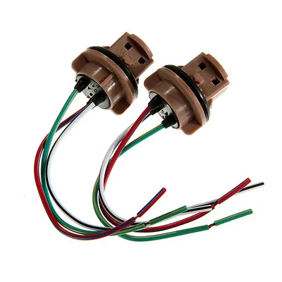 2Pcs T20 7443 Bulb Socket Brake Turn Signal Light Wiring Harness Led Tail Plug • $8.21