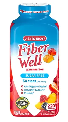  Vitafusion Fiber Well Gummies Delicious Natural Flavors (220 Ct.) • $27.29