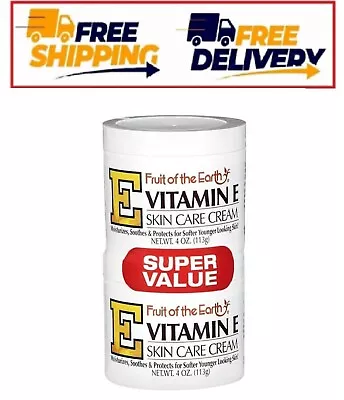 Fruit Of The Earth Vitamin E Skin Care Cream Super Value 4 Oz. 2 Pack • $5.90