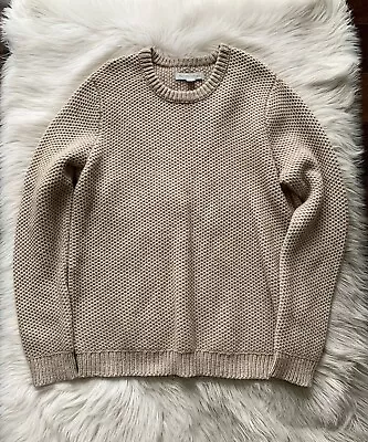 Outerknown Men’s Eastbank Crew Neck Fisherman Sweater  Size Large Merino Wool • $39.99