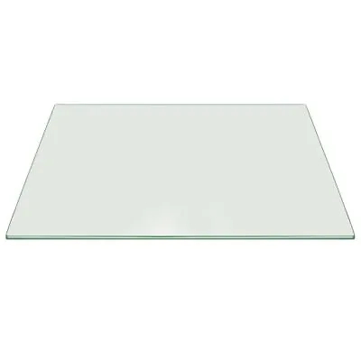 Fab Glass And Mirror Rectangle Clear Glass Table Top W/ Pencil Polish • $83.51