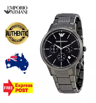 Emporio Armani Renato Ar2505 Black/gunmetal Grey Chronograph Mens Quartzwatch • $249.99