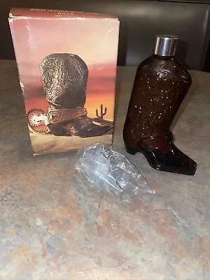 Vintage Avon Western Boot Leather After Shave W/Box & Spur FULL BOTTLE • $0.99