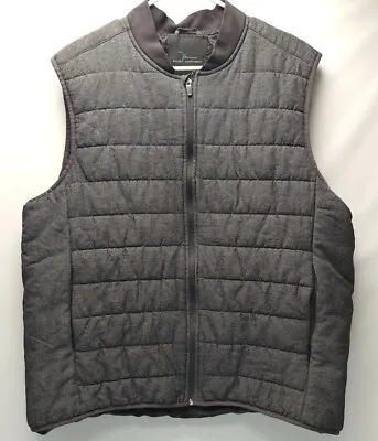 Marc Anthony Quilted Bomber Vest Mens XL Modern-Fit Lightweight Gray • $19.99