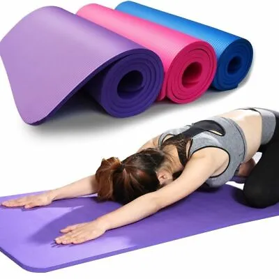 Yoga Exercise Mat Non Slip Fitness Gym Pad Thick Pilates Meditation Mats EVA Spo • $14.95