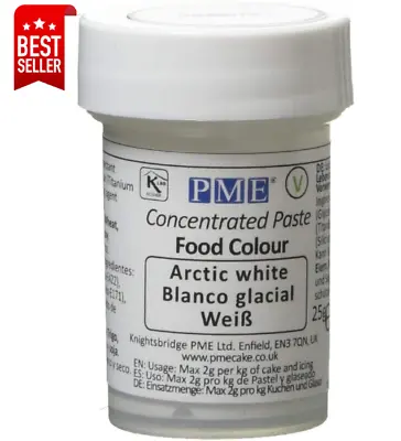 £2.35 • Buy PME Paste Colour FOOD COLOURING Paste Gel, ARCTIC WHITE 25g