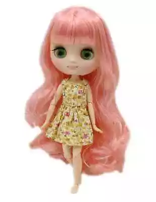 Blythe Doll 8  Middie Nude Fashion Joint Body Frosted Face Green Eyes Toy & Gift • $47.02