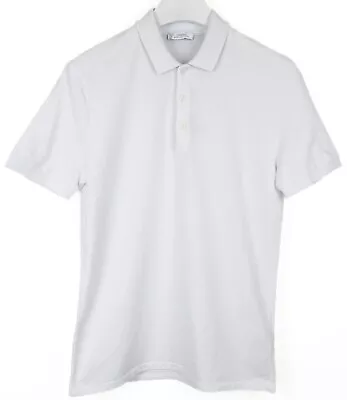 VERSACE T-Shirt Men's MEDIUM Polo Short Sleeve White Logo • $116.45
