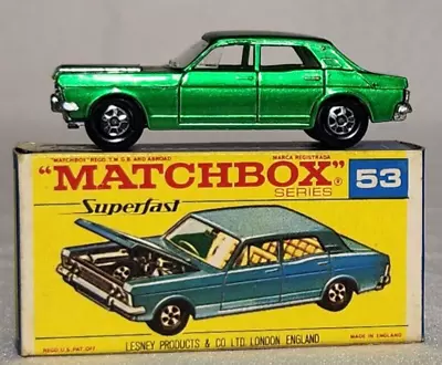 NEW Matchbox Superfast #53 Ford Zodiac Green W/Orig Box • $23.50