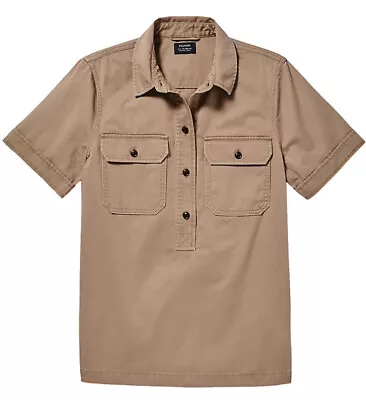 £40.11 • Buy FILSON Pullover 1/2 Button Colville Twill Safari Shirt Khaki Dark Tan M