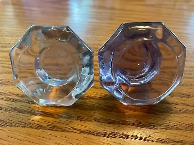 2 Vintage Amethyst Door Knobs Glass Crystal • $20