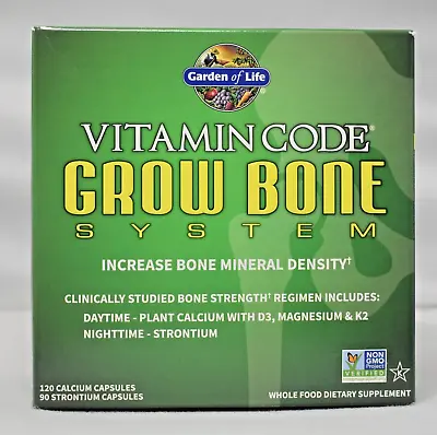 Vitamin Code Grow Bone System Garden Of Life 210 Capsules Raw Calcium Strontium • $69.89