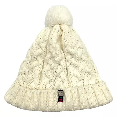 O'Neill Hat Beanie Toque Womens Ivory Logo Skiing Snowboarding Cuffed Cap Ladies • $10.22